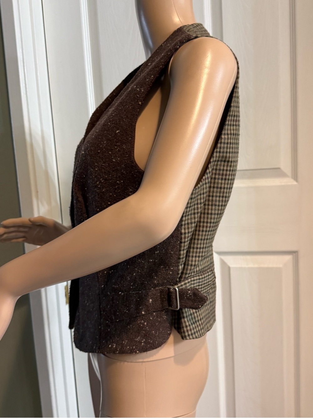 Vintage Aeropostale Compagnie General Womens Tweed Vest Size L  Wool  Blend